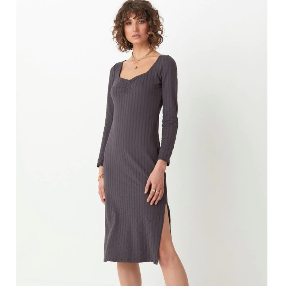 Spell Designs Bonnie Midi 3/4 sleeve stretchy soft dress size small